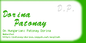 dorina patonay business card